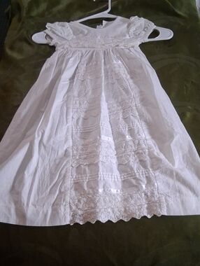 Edgehill Collection White Eyelet Lace Formal Dress